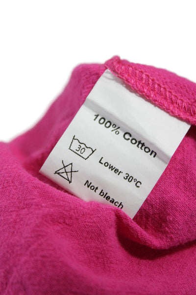 SNDYS. Womens Maxi Dress Pink 100% Cotton Square Neck Sleeveless Size L