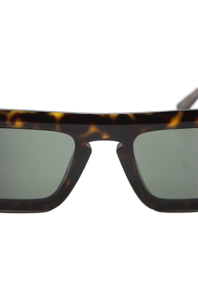 Calvin Klein Womens Square Framed Spotted Sunglasses Havana Brown