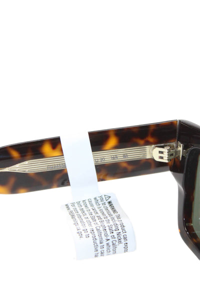 Calvin Klein Womens Square Framed Spotted Sunglasses Havana Brown