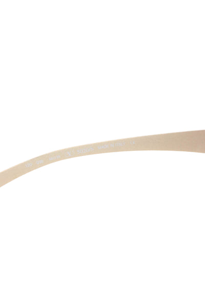 Valentino Womens Round Framed Sunglasses Beige Gold 120MM