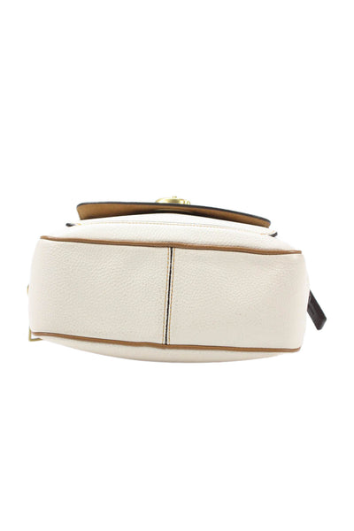 Coach Womens Pebbled Leather Willow Camera Crossbody Handbag White