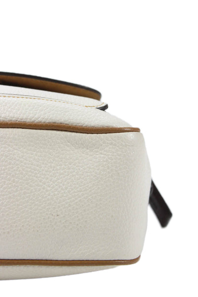 Coach Womens Pebbled Leather Willow Camera Crossbody Handbag White