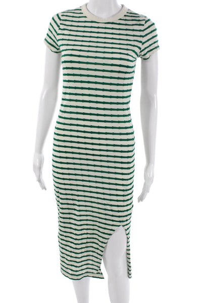 Nation LTD Womens T-Shirt Dress Green Pima Cotton Short Sleeve Size XS