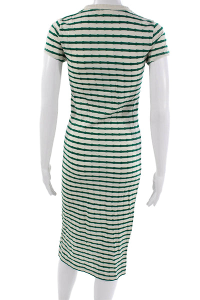 Nation LTD Womens T-Shirt Dress Green Pima Cotton Short Sleeve Size XS
