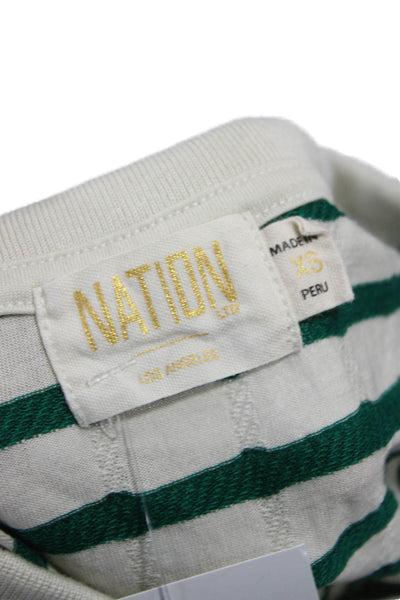 Nation LTD Womens T-Shirt Dress Green Pima Cotton Short Sleeve Size XS