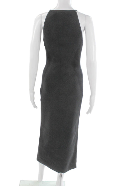 COS Womens Midi Dress Gray Sleeveless Round Neck Long Size XS