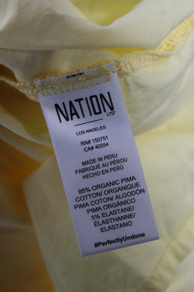 Nation LTD Womens Yellow Tank Dress Organic Pima Cotton Sleeveless Size S