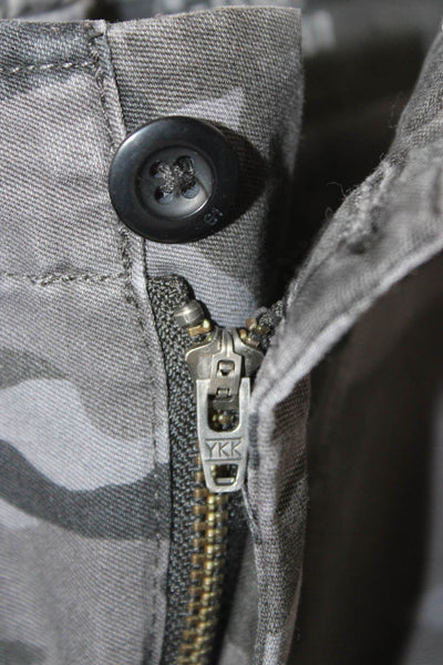 G-One Womens Cargo Shorts Camouflage Gray Cotton Size 2