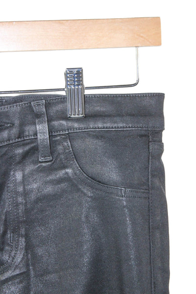 J Brand Womens Skinny Jeans Black Mid Rise 27in Lyocell Size 26