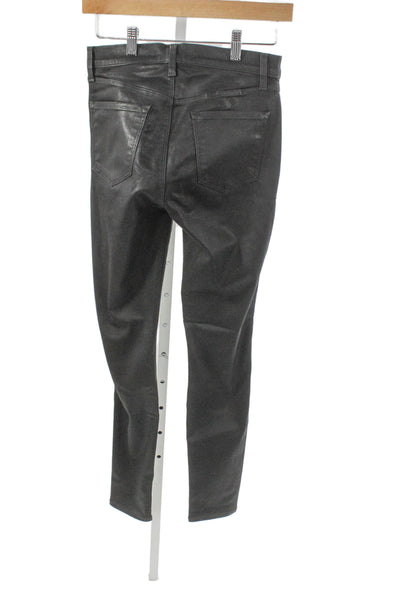 J Brand Womens Skinny Jeans Black Mid Rise 27in Lyocell Size 26