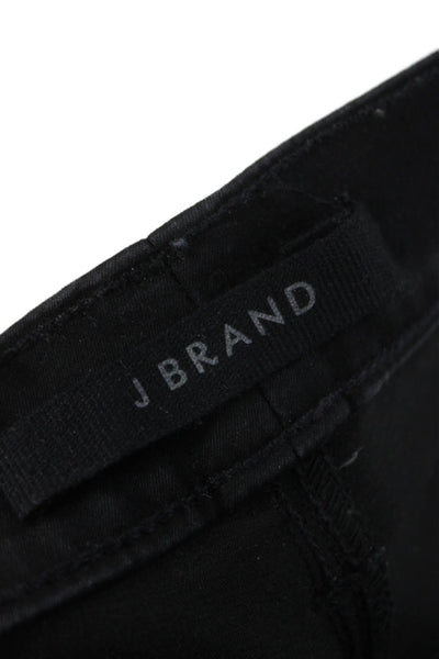 J Brand Womens Skinny Jeans Black Mid Rise 27in Lyocell Size 26
