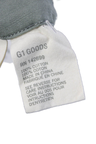 G1 All Purpose Goods Womens Cargo Pants Green Button Cotton Inseam 25 Size 4