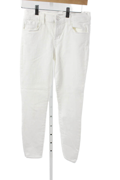J Brand Women Skinny Jeans White Mid Rise Cotton Size 26