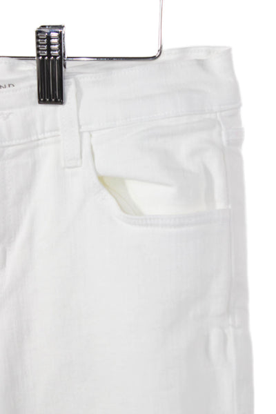 J Brand Women Skinny Jeans White Mid Rise Cotton Size 26