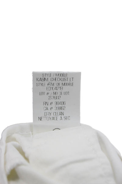 Theory Womens Chino Shorts White Zip 95% Cotton Size 6