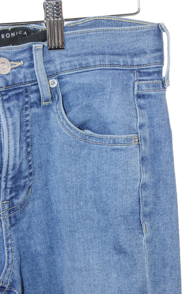 Veronica Beard Unisex Bootcut Jeans Blue High Rise Button Cotton Size 23