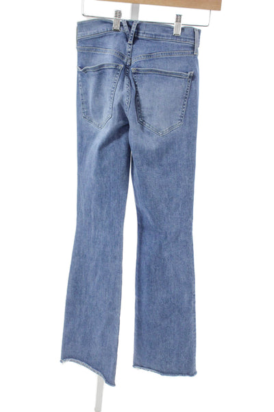 Veronica Beard Unisex Bootcut Jeans Blue High Rise Button Cotton Size 23