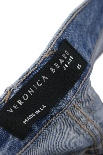 Veronica Beard Women Blue High Rise Straight Jeans Size 25