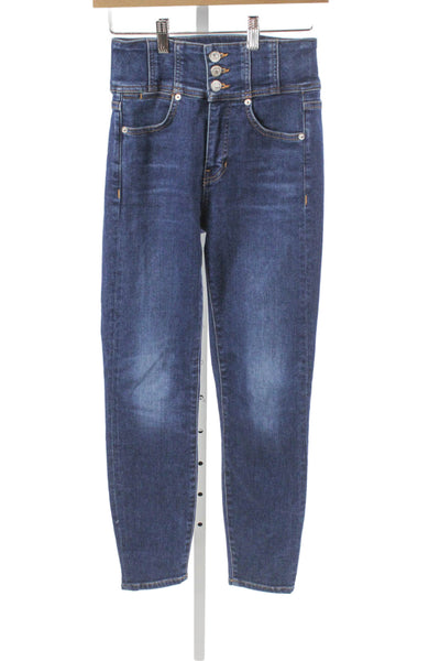 Veronica Beard Womens Skinny Jeans Blue Cotton High Rise Inseam 26 Size 24