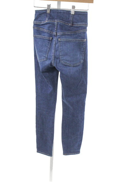 Veronica Beard Womens Skinny Jeans Blue Cotton High Rise Inseam 26 Size 24