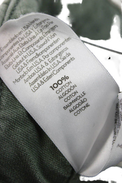 Mother Womens Cargo Pants Green Cotton Button Front Military Size 25