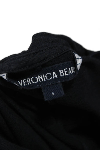 Veronica Beard Women Graphic Tee Gray Pima Cotton Crew Neck Short Sleeve Size S