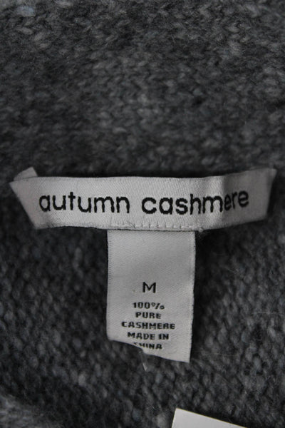 Autumn Cashmere Womens Gray Cashmere Mock Neck Sweater Size M