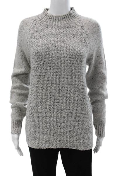 Vince Womens Wool Pullover High Neck Long Sleeve Gray Size M