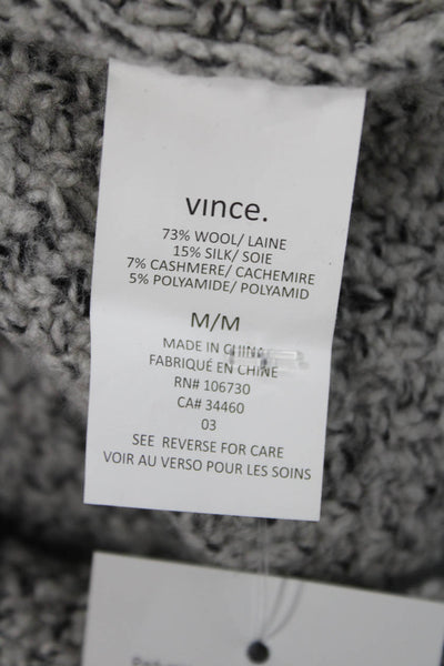 Vince Womens Wool Pullover High Neck Long Sleeve Gray Size M