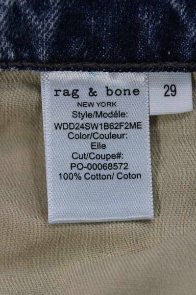 Rag & Bone Womens Denim Pencil Midi Skirt Blue Cotton Button Size 29