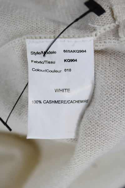 Michael Kors Women Cashmere V-Neck Pullover Sweater White Size One Size