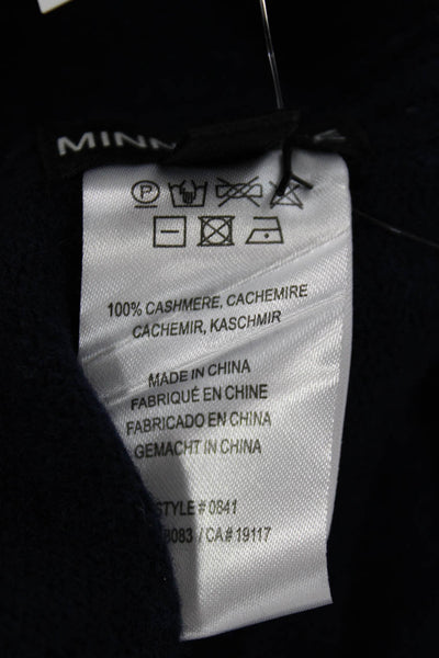 Minnie Rose Womens Cashmere Boat Neck Poncho Shawl Blue Size One Size