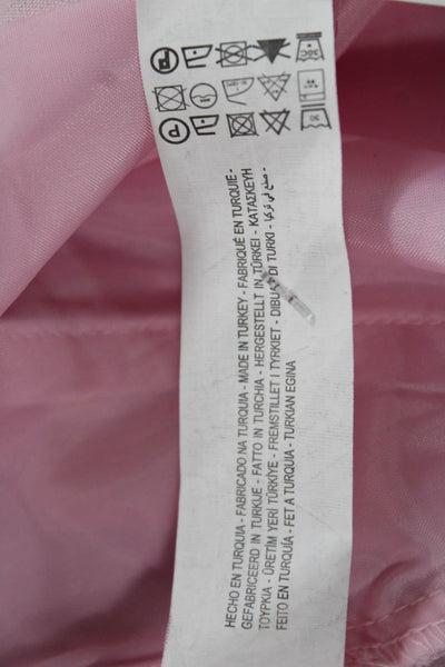 Zara Womens Chino Shorts Pink Polyester Zip Size S