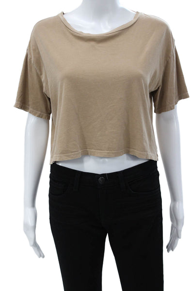 Tularosa Womens Basic Tee Beige Organic Cotton Short Sleeve Size S