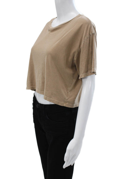 Tularosa Womens Basic Tee Beige Organic Cotton Short Sleeve Size S