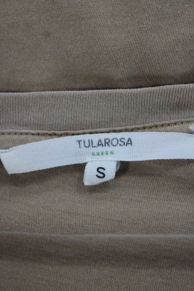 Tularosa Womens Basic Tee Beige Organic Cotton Short Sleeve Size S