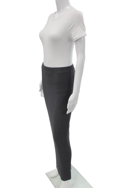 L'Academie Womens Gray Viscose Straight Pencil Skirt Long Pull On Size S