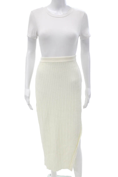 Camila Coelho Womens White Polyester Long Straight Pencil Skirt Size S