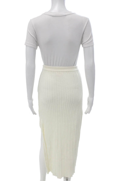 Camila Coelho Womens White Polyester Long Straight Pencil Skirt Size S