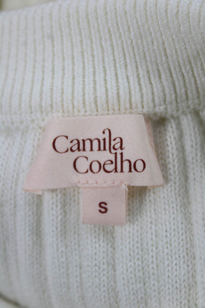 Camila Coelho Womens White Polyester Long Straight Pencil Skirt Size S