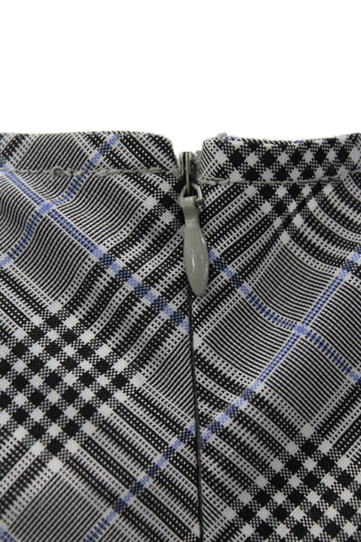 Lea & Viola Womens Wrap Dress Gray Plaid Long Sleeve Knee Length Size M