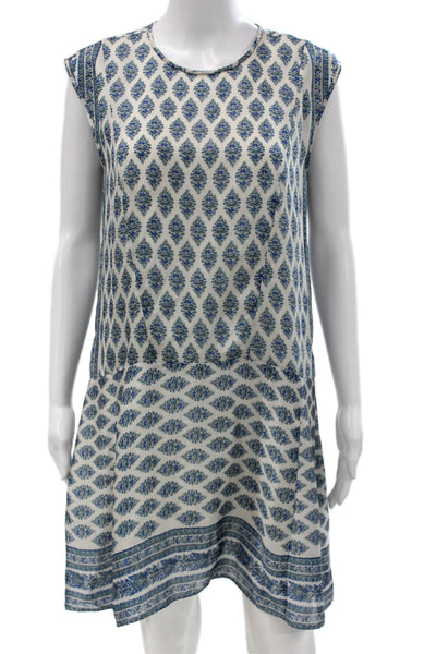 Madewell Women Shift Dress Ivory Sleeveless Knee-Length Boho Size S