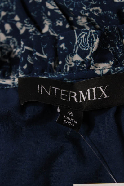 Intermix Womens Maxi Floral Dress Long Sleeve High Neck Knee Length Size 8