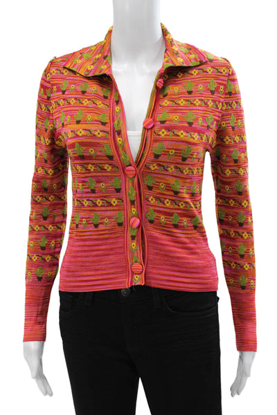 Zara Womens Basic Button-Up Viscose Floral Longsleeve Multicolor Size S