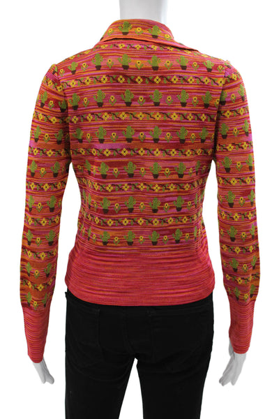 Zara Womens Basic Button-Up Viscose Floral Longsleeve Multicolor Size S