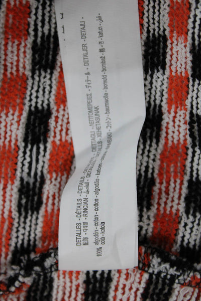 Zara Unisex Adults Sweater Vest Multicolor Checkerboard Cotton V-Neck Size M