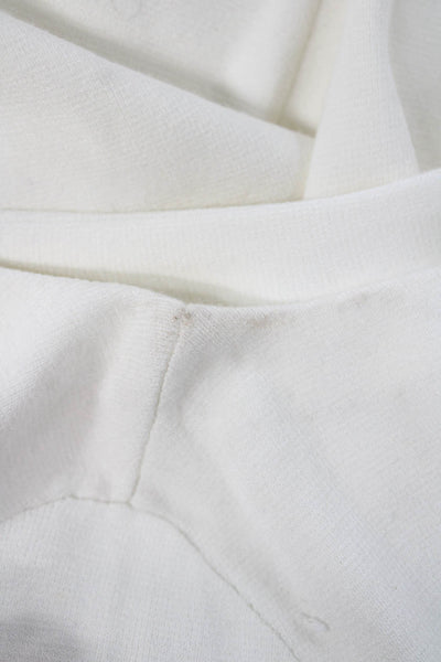 The Row Womens White Knit Boat Neck Pullover Sweater 3/4 Sleeve Size XS