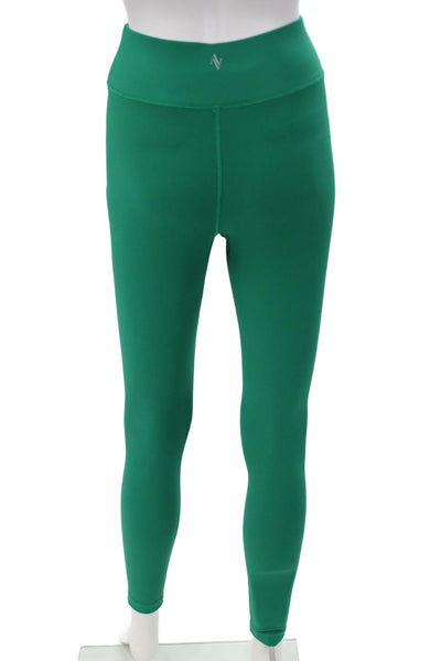 All Access Womens Compression Leggings Green Nylon Solid Sports Size XS