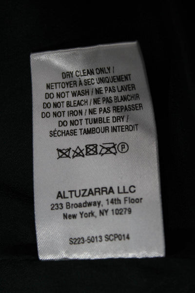 Altuzarra Women Wrap Green Cotton Striped Short Skirt Size 38