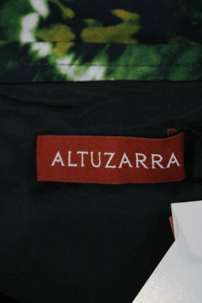 Altuzarra Women Wrap Green Cotton Striped Short Skirt Size 38
